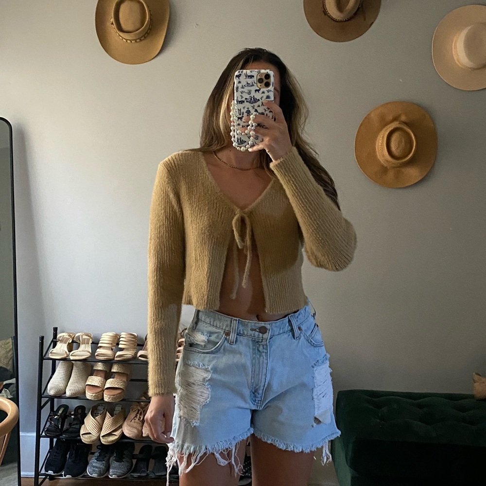 Tan Open Sweater